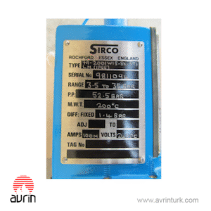 SIRCO PRESSURE SWITCH TYPE: 7A-2001W1S-SX-ST1-LM IP66- PRESSURE SWITCH 305-35 BAR MONEL DIAPHRAGM